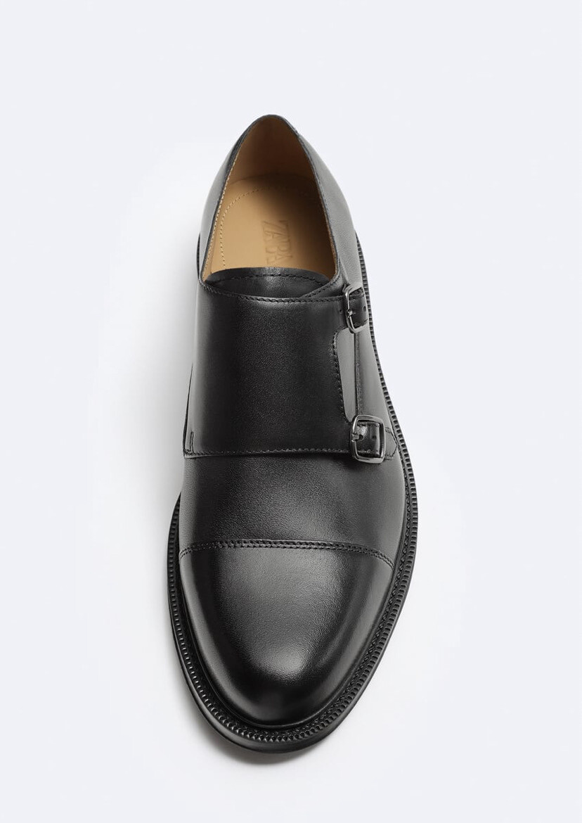 Soulier bi-boucle noir classique