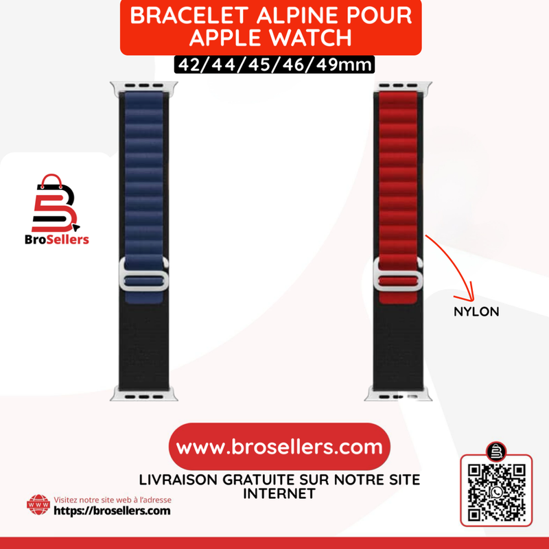 BRACELET DE RECHANGE  ALPINE POUR APPLE WATCH 42/45/46/49MM