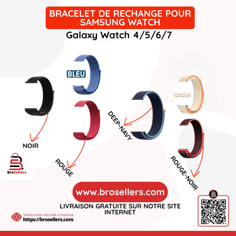 BRACELET POUR SAMSUNG WATCH 4/5/6/7
