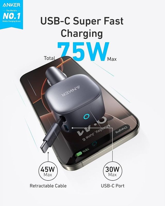 Anker 75W chargeur de voiture