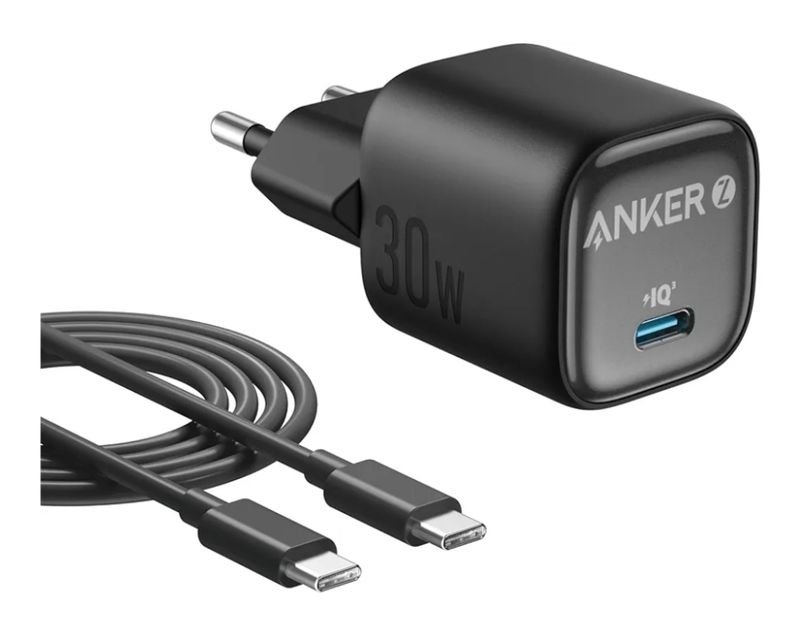 Anker Zolo Chargeur iPhone GaN Compact 30W (Câble inclus) 
