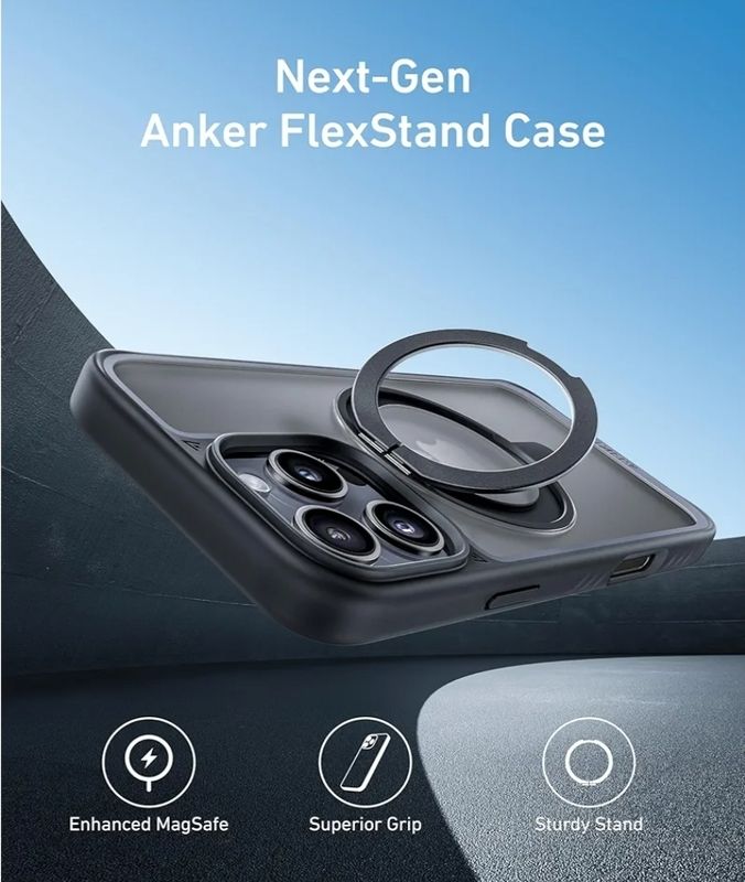 Coque Anker Flexstand Pour l'iphone 16 PRO MAX (Avec Bouton caméra control)