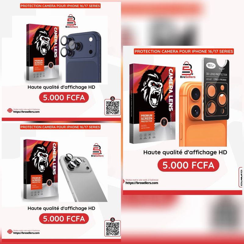 PROTECTION CAMERA IPHONE 17 PRO MAX / IPHONE 17 PRO