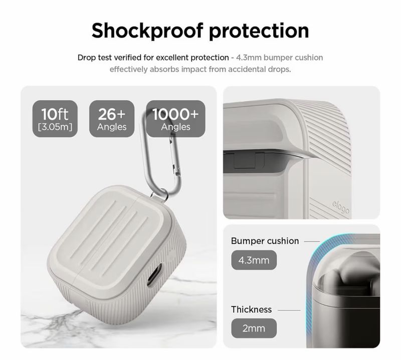 Elago Étui en silicone pour Samsung Buds 3 Pro &amp; 3 &amp; 3 FE