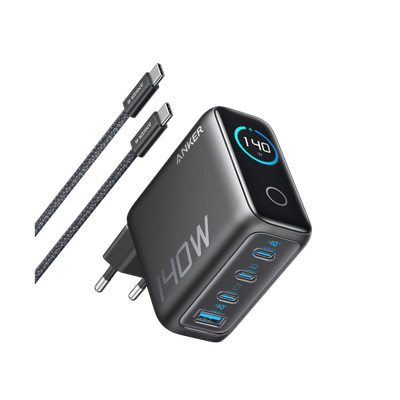 Chargeur Anker Zolo (140 W, 4 ports, PD 3.1) avec câble USB-C ( VERSION EUROPE)