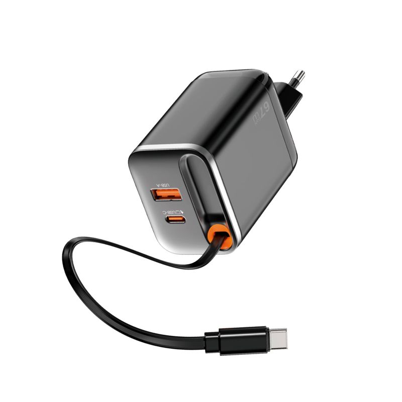 WIWU CHARGEUR 67W AVEC CÂBLE RÉTRACTABLE
