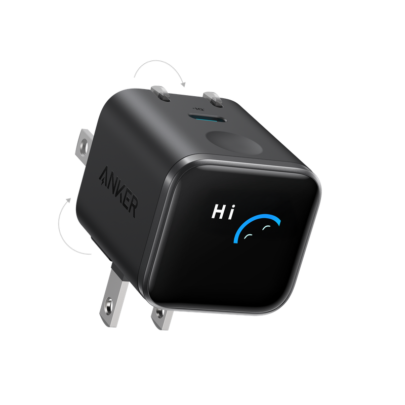 Anker Nano Charger (45W, Smart Display, 180° Foldable)