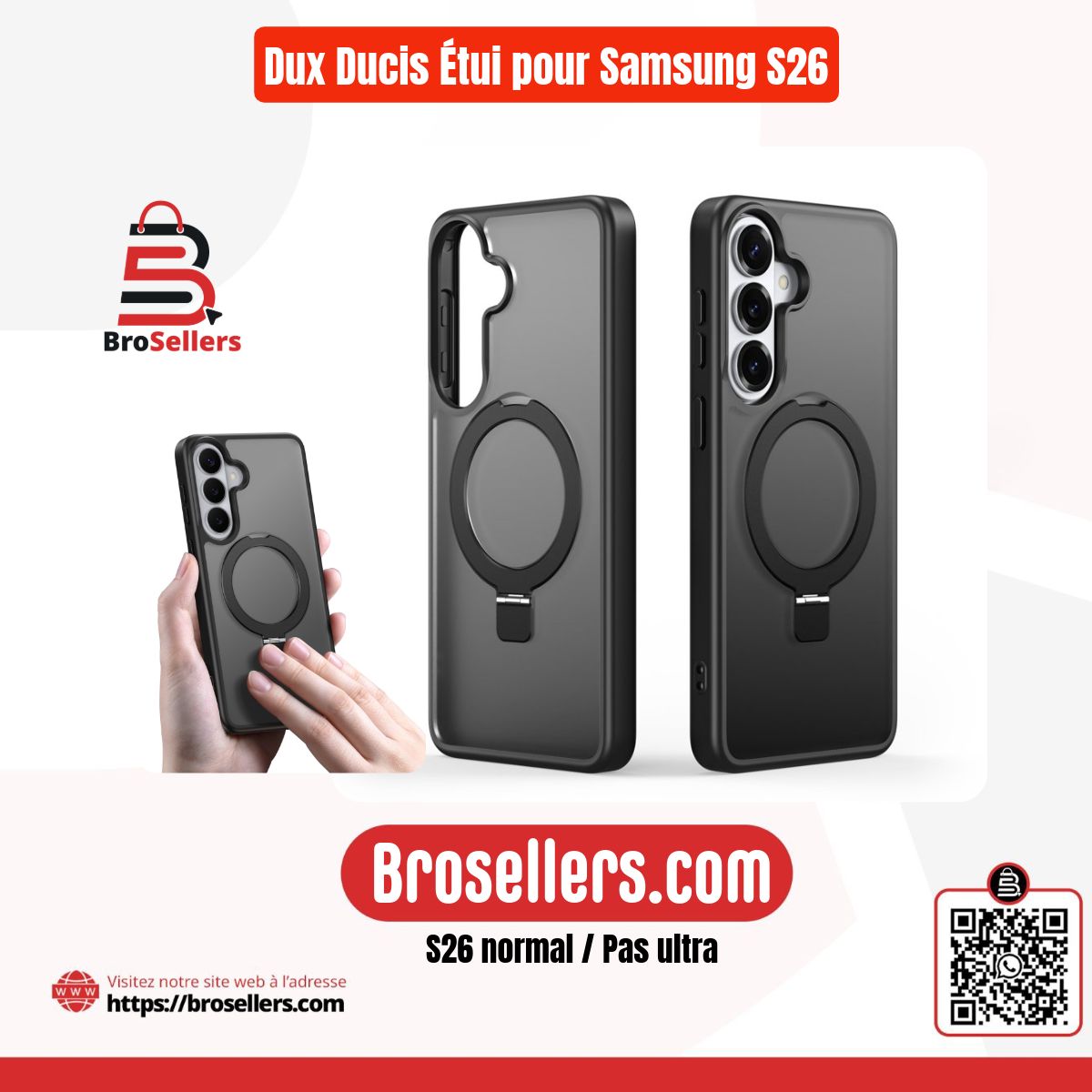 ÉTUI DUX DUCIS POUR SAMSUNG S26(simple) - Noir