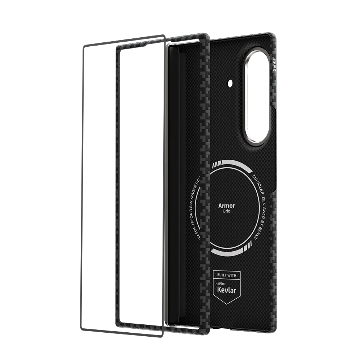 Benks [Grand Combo] ArmorGrid Air Obsidian Black conçu avec du Kevlar® pour Samsung Galaxy Z Fold 8 Ultra(Fold long · Triple Camera)