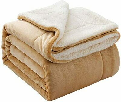Home Aesthetics Luxury Solid Sherpa Plush Blankets
