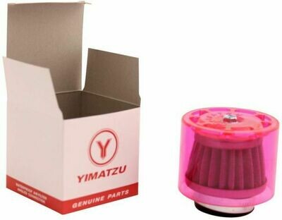 Air Filter - 35mm, Conical, Waterproof, Straight, Yimatzu Brand, Red (60A1350RD)
