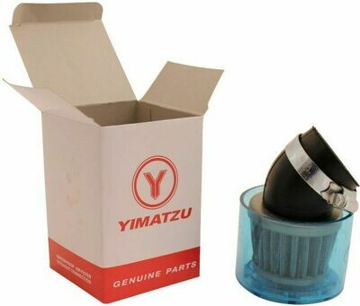 Air Filter - 41mm to 43mm, Conical, Waterproof, Angled, Yimatzu Brand, Blue (60A1372BU)