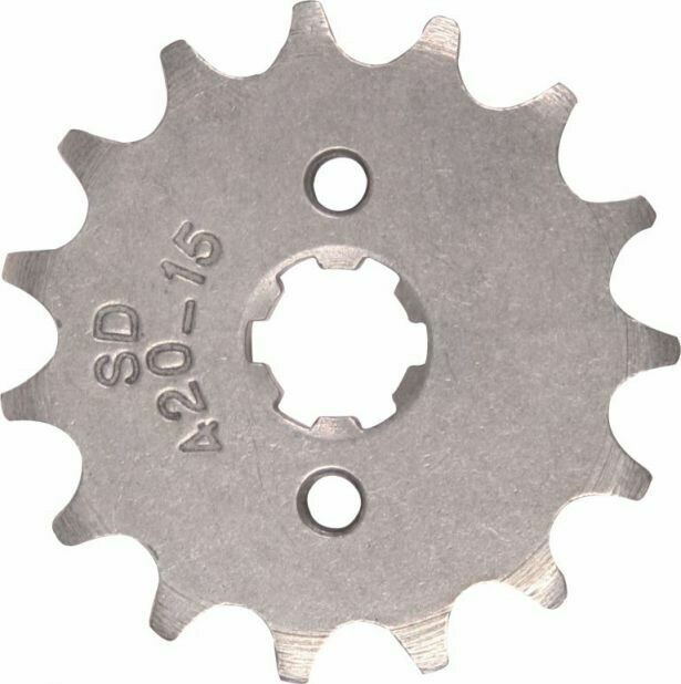 Sprocket - Front, 15 Tooth, 420 Chain, 17mm Hole