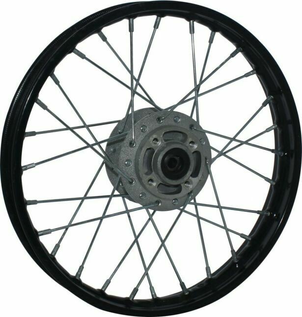 Rim - Front 14" Black, Steel Dirt Bike Rim 1.40x14 Disc Brake 40D4240BK