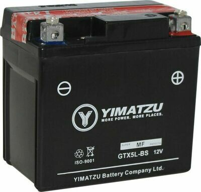 Battery - GTX5L-BS Yimatzu, AGM, Maintenance Free 10A3010