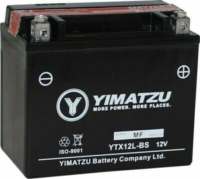 Battery - GTX12L-BS Yimatzu, AGM, Maintenance Free
