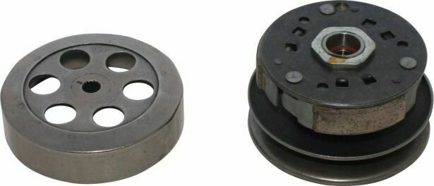 Clutch - Drive Pulley with Clutch Bell, Yamaha, MIO 110, 16 Spline 30A3707