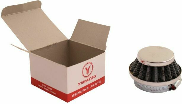 Air Filter - 44mm to 46mm, Conical, Small Stack (30MM), 2 Stroke, Yimatzu Brand, Chrome (60P1170CR)