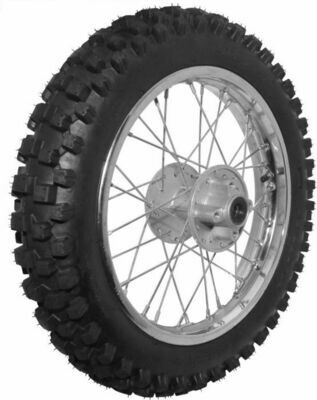 Rim and Tire Set - Rear 14" Chrome Rim (1.85x14) with 90/100-14 Tire, Disc Brake 40D4142CR