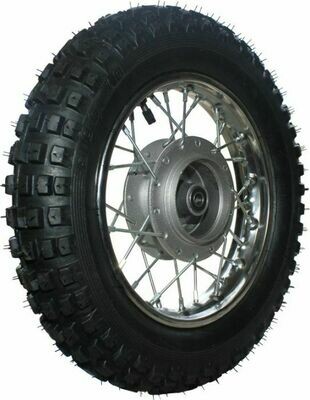 Rim and Tire Set - Front 10" Chrome Rim (1.40x10) with 3.00-10 Tire, Drum Brake 40D4103CR