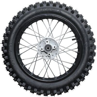 Rim and Tire Set - Rear 14" Black Rim (1.85x14) with 90/100-14 Tire, Disc Brake 40D4142BK