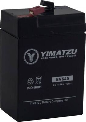 Battery - EV645, 6V 4.5AH, Yimatzu 10A3345