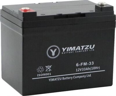 Battery - EV12330 / 6-DZM-33 / 6-FM-33, AGM, 12V 33Ah, Yimatzu