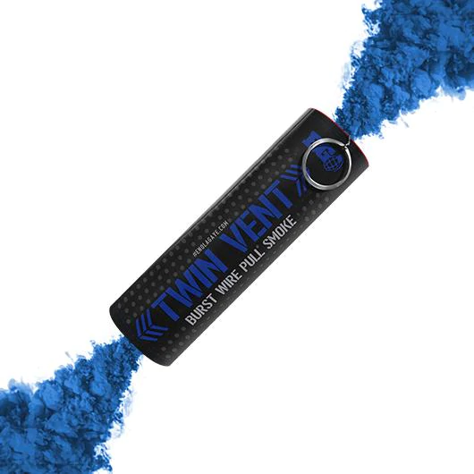 Enola Gaye Wire Pull Twin Vent Smoke Grenade - Blue