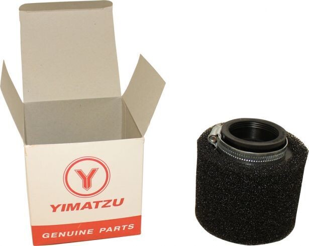 Air Filter - 44mm, Sponge, Straight, Yimatzu Brand, Black (60A2442BK)