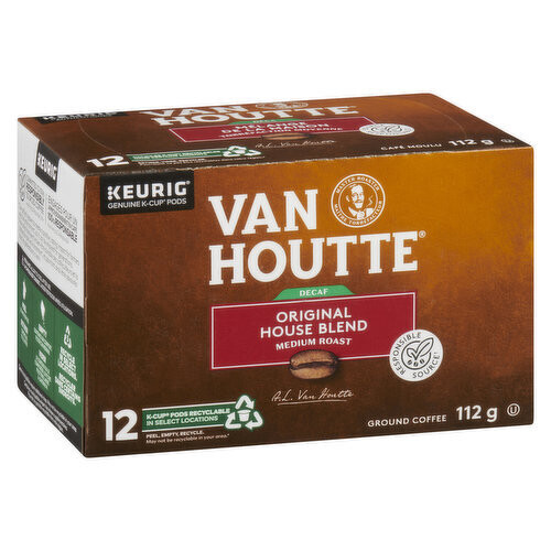 Van Houtte Original House Blend Medium Roast Decaf Coffee (12 Count)