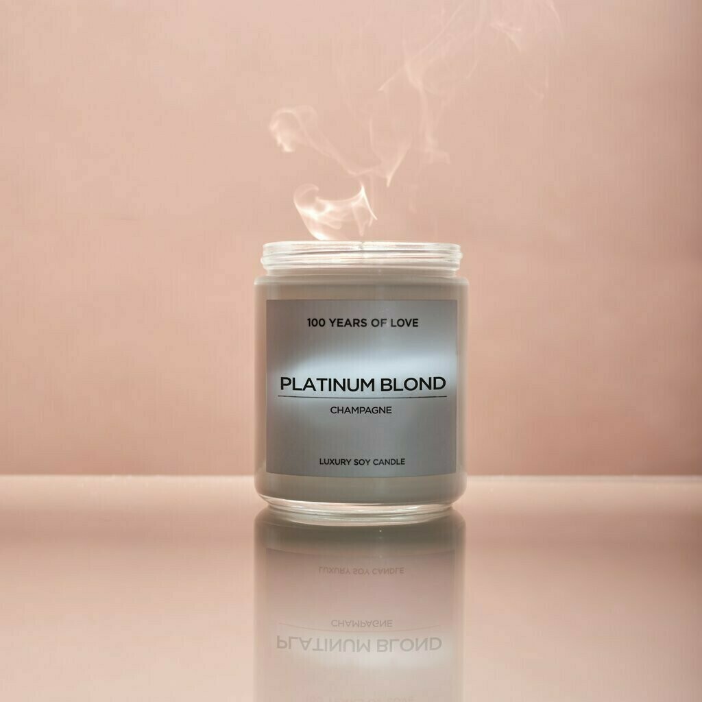 100 Years Platinum Blond Candle