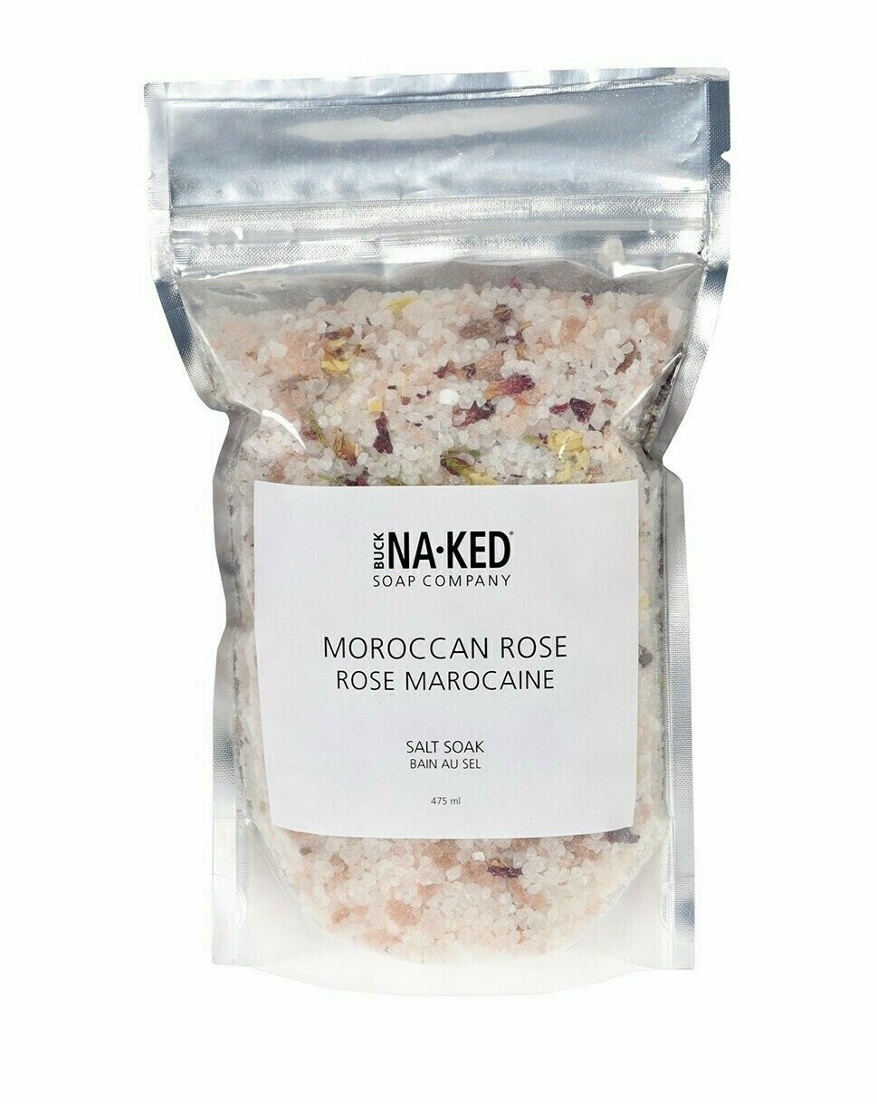 Buck Naked Moroccan Rose Salt Soak
