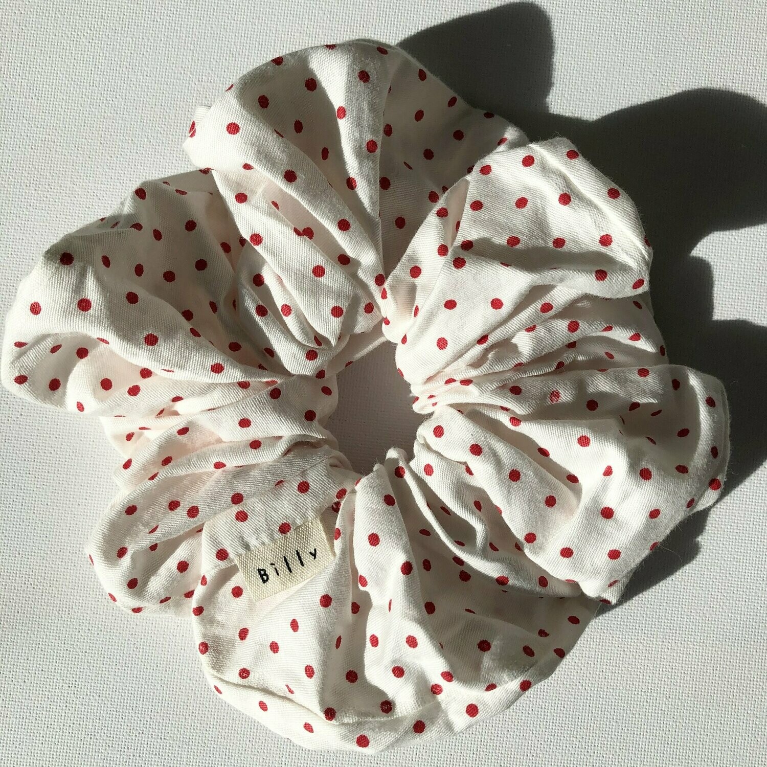 Billy Bamboo Red Polka Dots Scrunchie