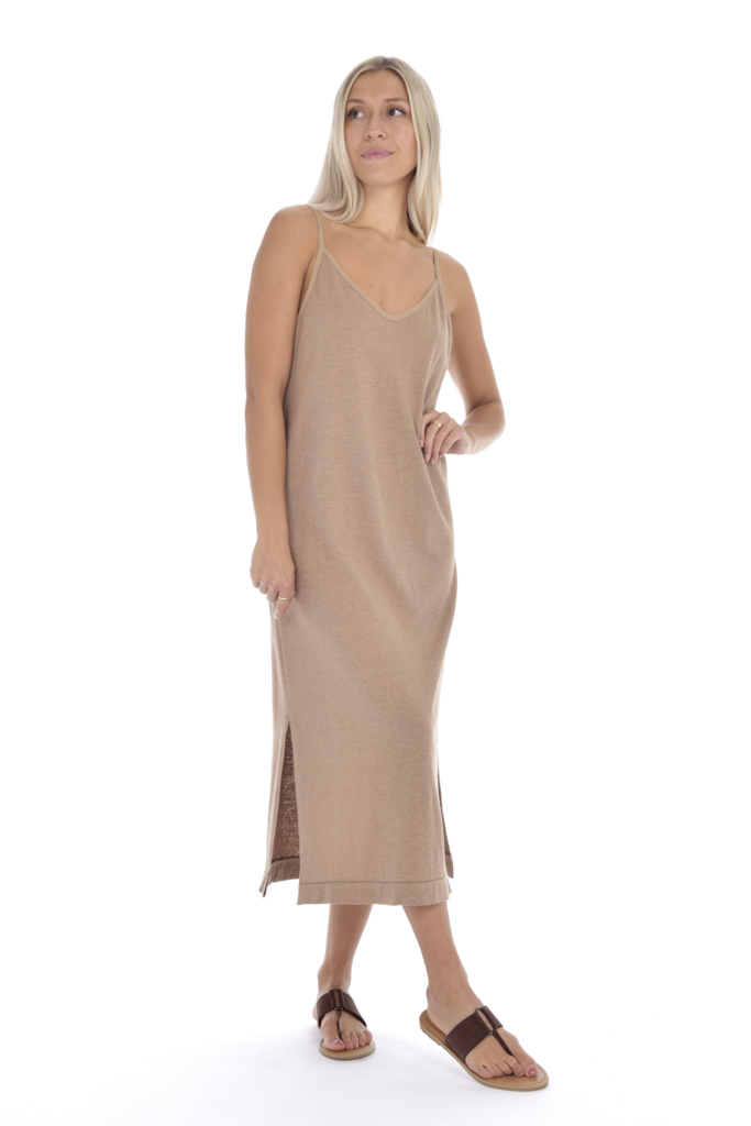 Paper Label Jewel Dress - Taupe XS