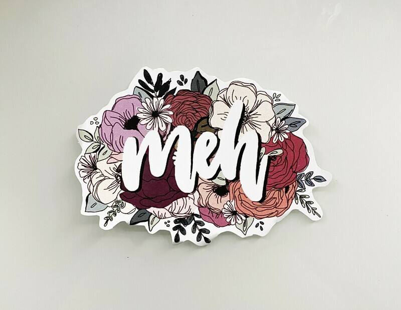 Floral Meh sticker