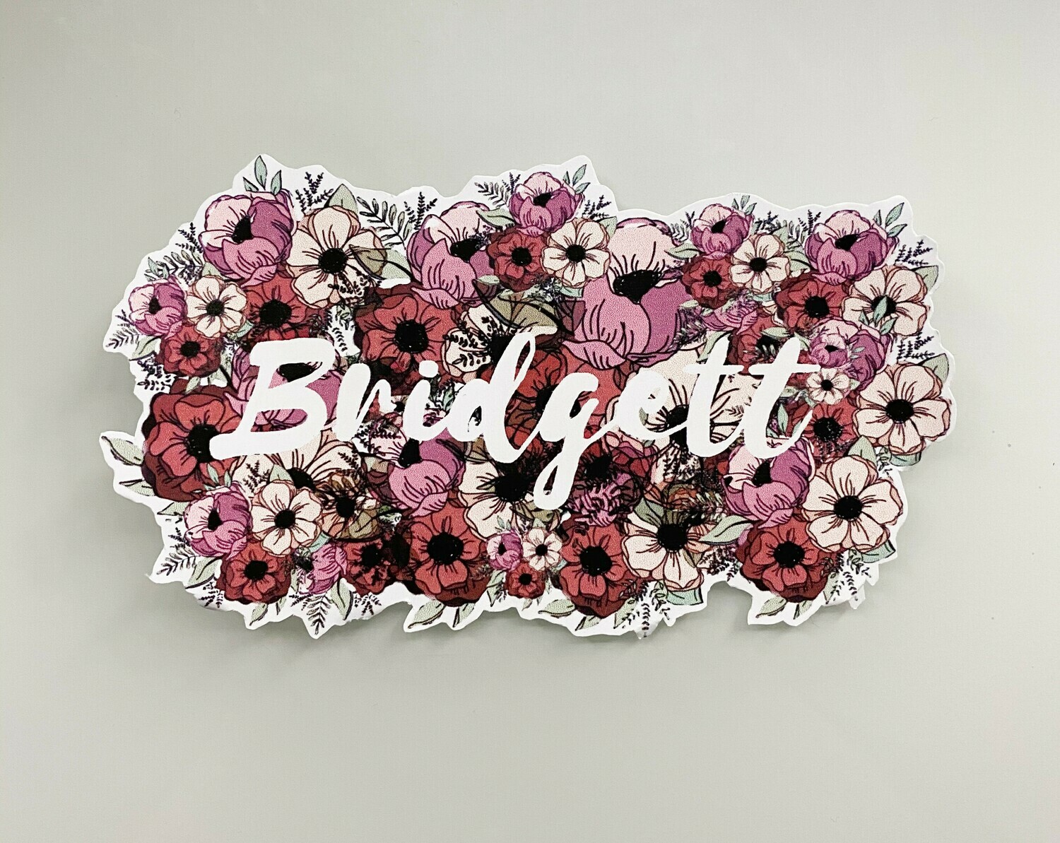 Custom floral sticker
