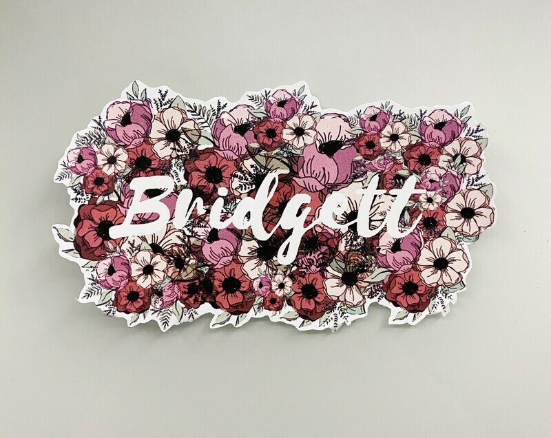 Custom floral sticker