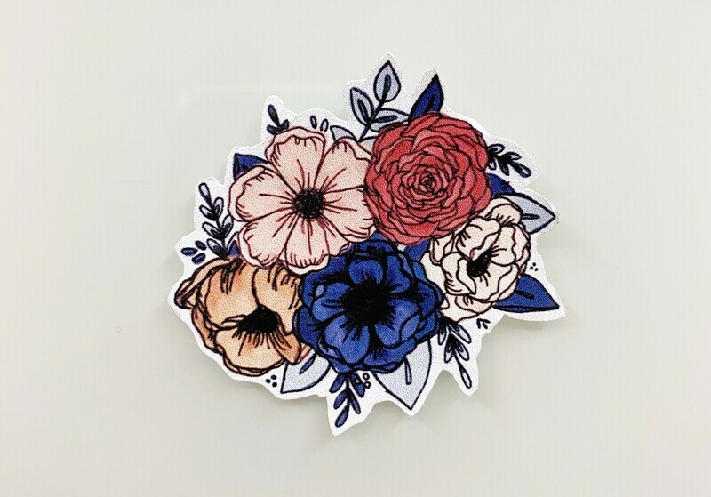 bold floral sticker