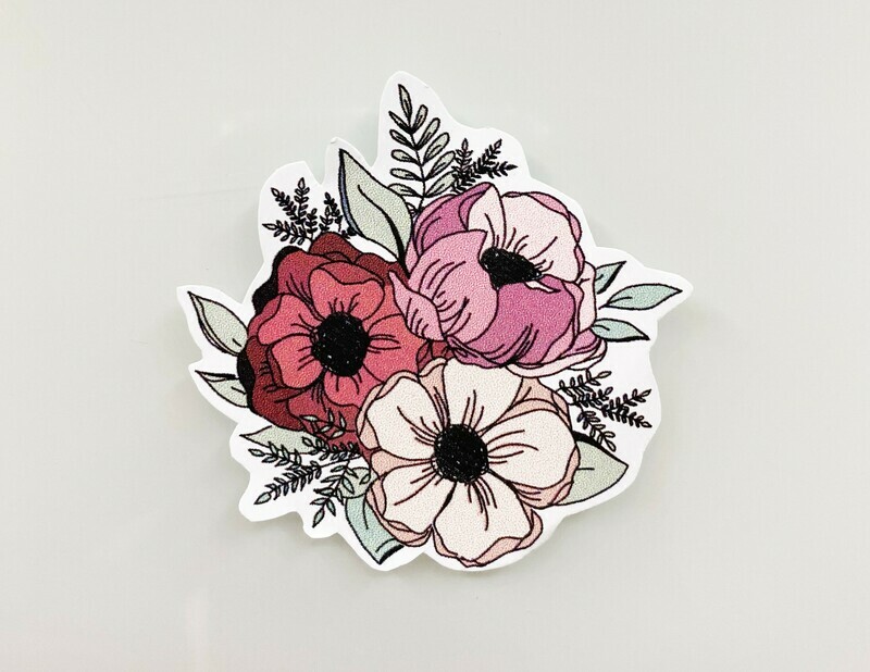 3 for $10.50 floral stickers
