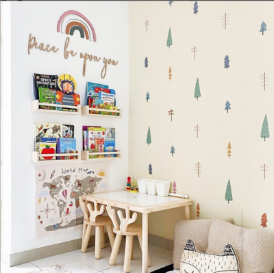 Wooden wall script