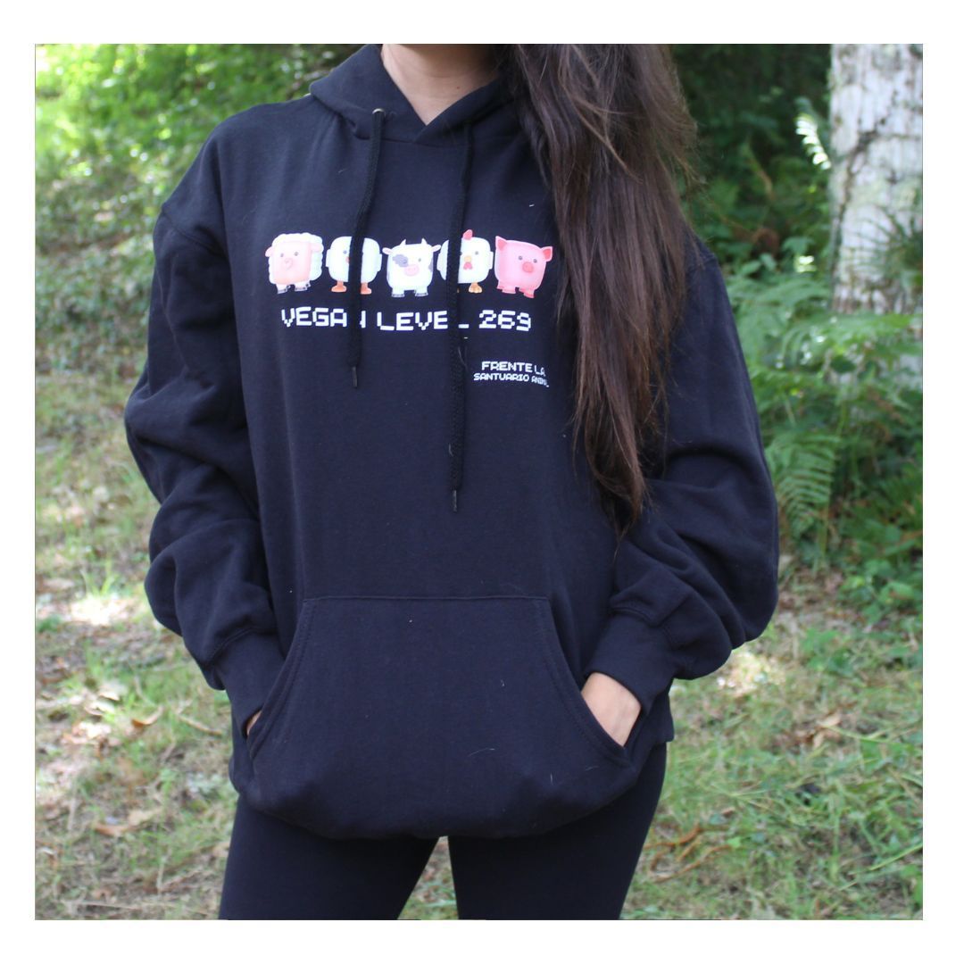Sudadera Vegan Level 269 Talla L Unisex Color negro