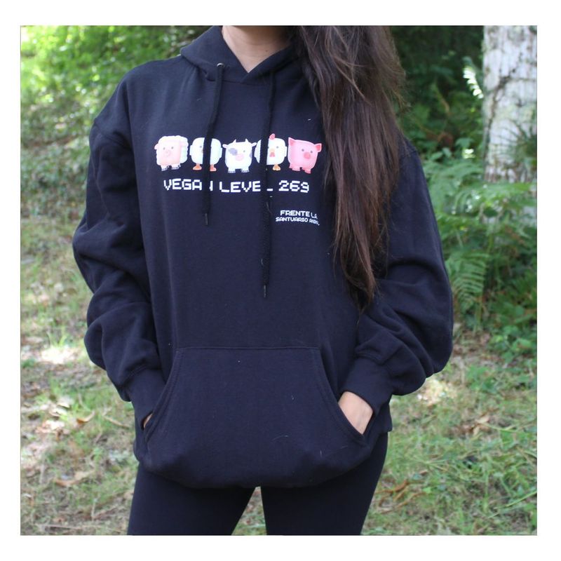 Sudadera Vegan Level 269 Talla L Unisex Color negro