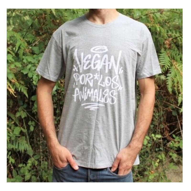 Camiseta Manga corta Vegan por los animales
Talla L Unisex
Color Heather grey