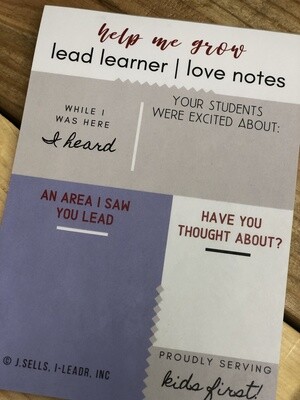 Classroom Walkthrough Love Notes