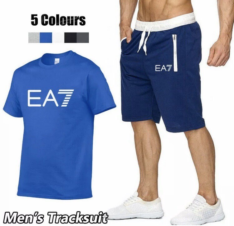 ea7 shorts and t shirt set