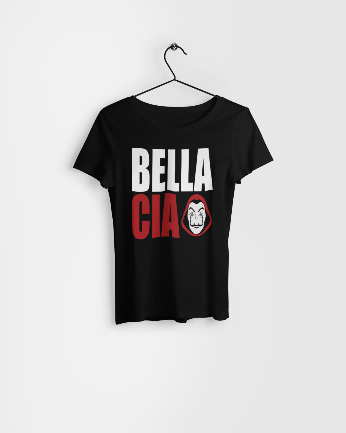 Balla Ciao w/Mask Women T-Shirt, Size: S, Color: Black
