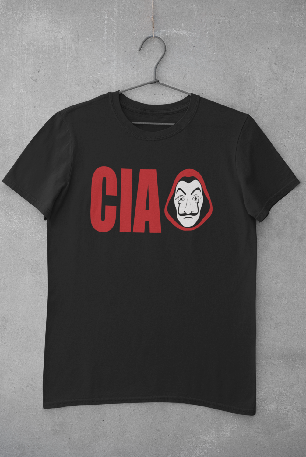 Ciao w/Mask Men T-Shirt, Color: Black