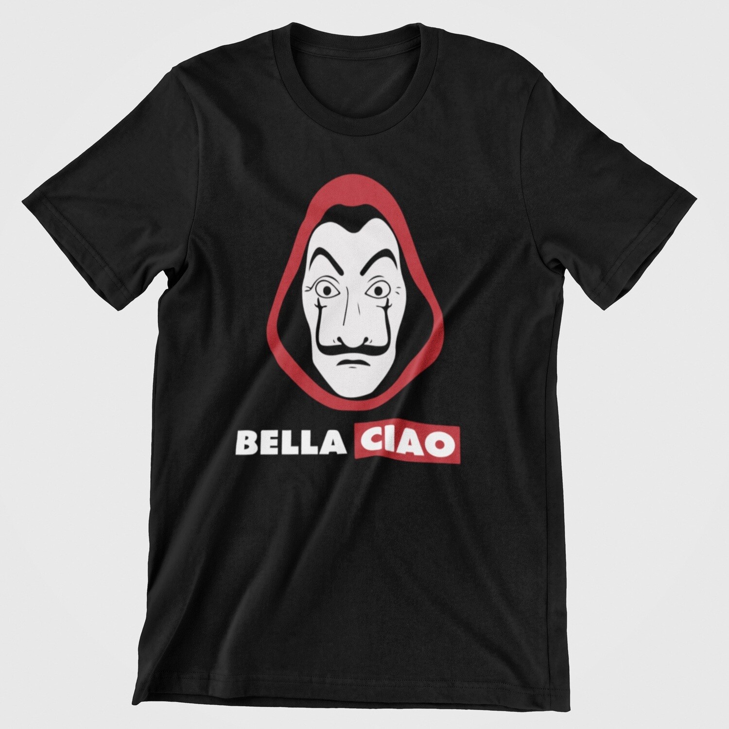 Bella Ciao w/Mask Men T-Shirt, Color: Black