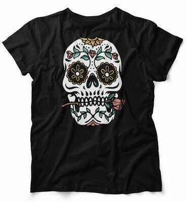 SKULL WITH ROSE Women T-Shirt