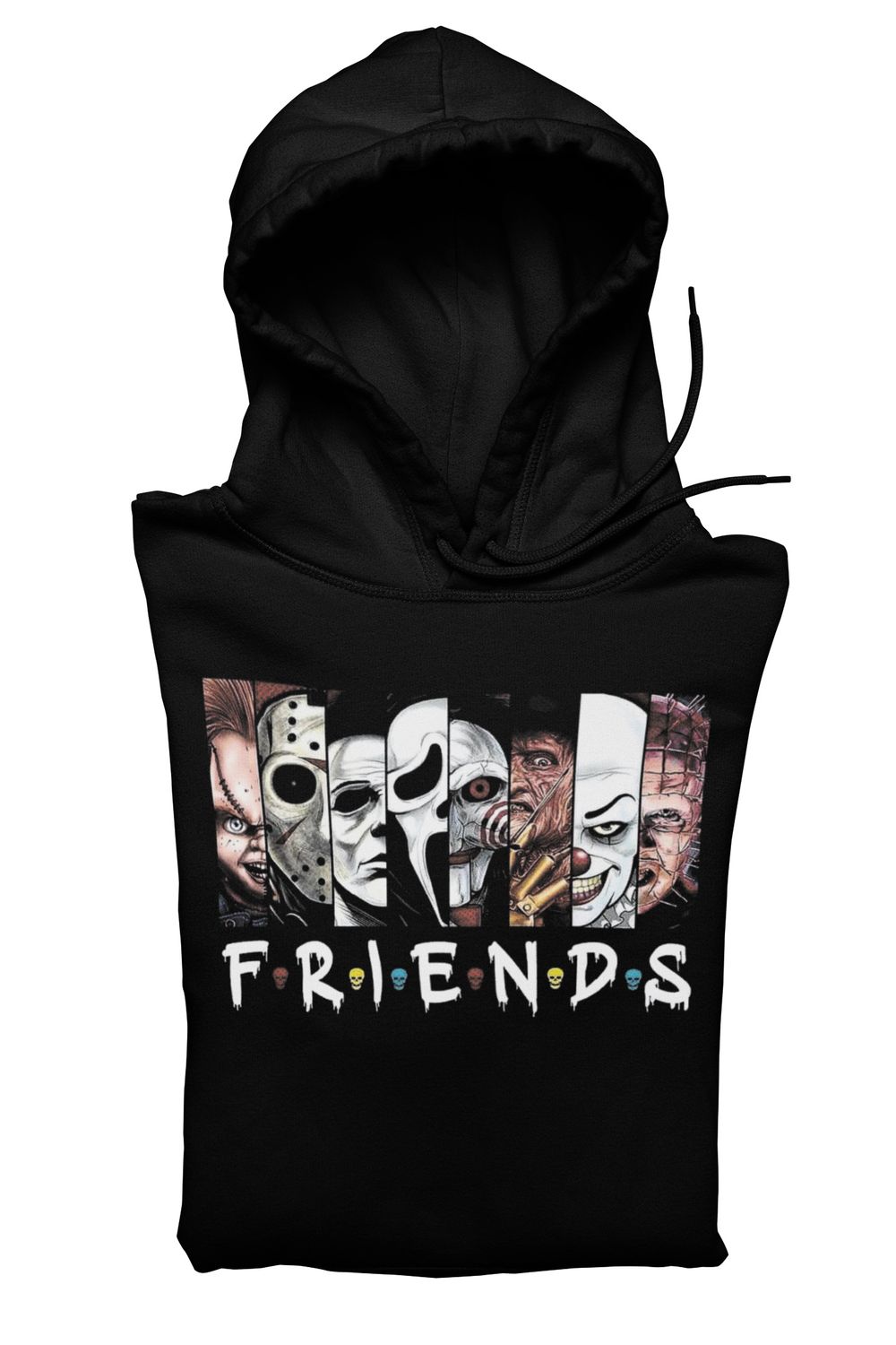 Horror Friends Hoodie, Color: Black